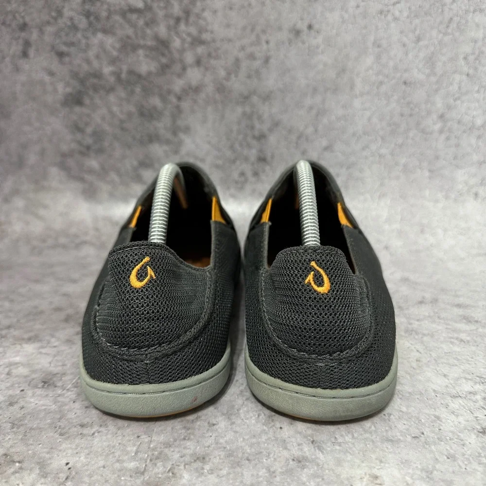 OluKai Nohea Mesh Slip On Shoes Mens 10 Grey Orange Casual Breathable 10188-4242